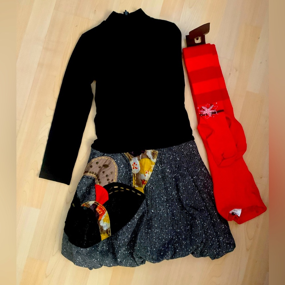 Catimini European Designer France Bubble Dress & Tights 8